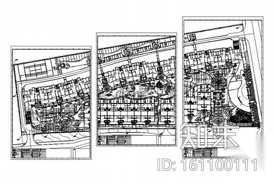 张家港居住区室外景观施工图设计cad施工图下载【ID:161100111】