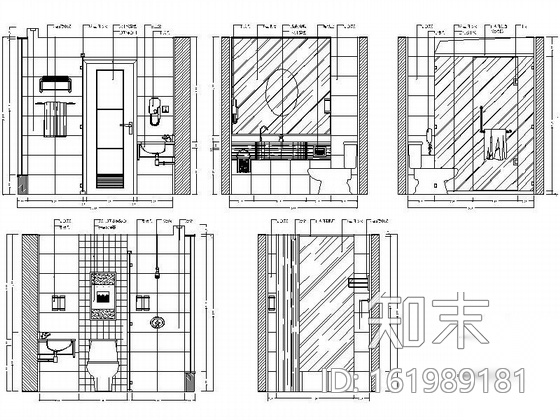 酒店标准间装修图施工图下载【ID:161989181】