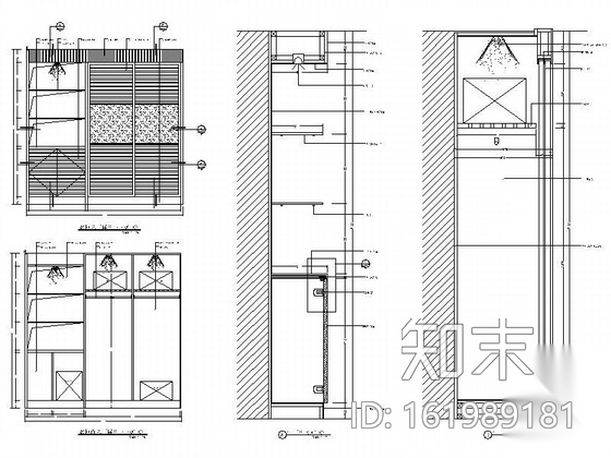 酒店标准间装修图施工图下载【ID:161989181】