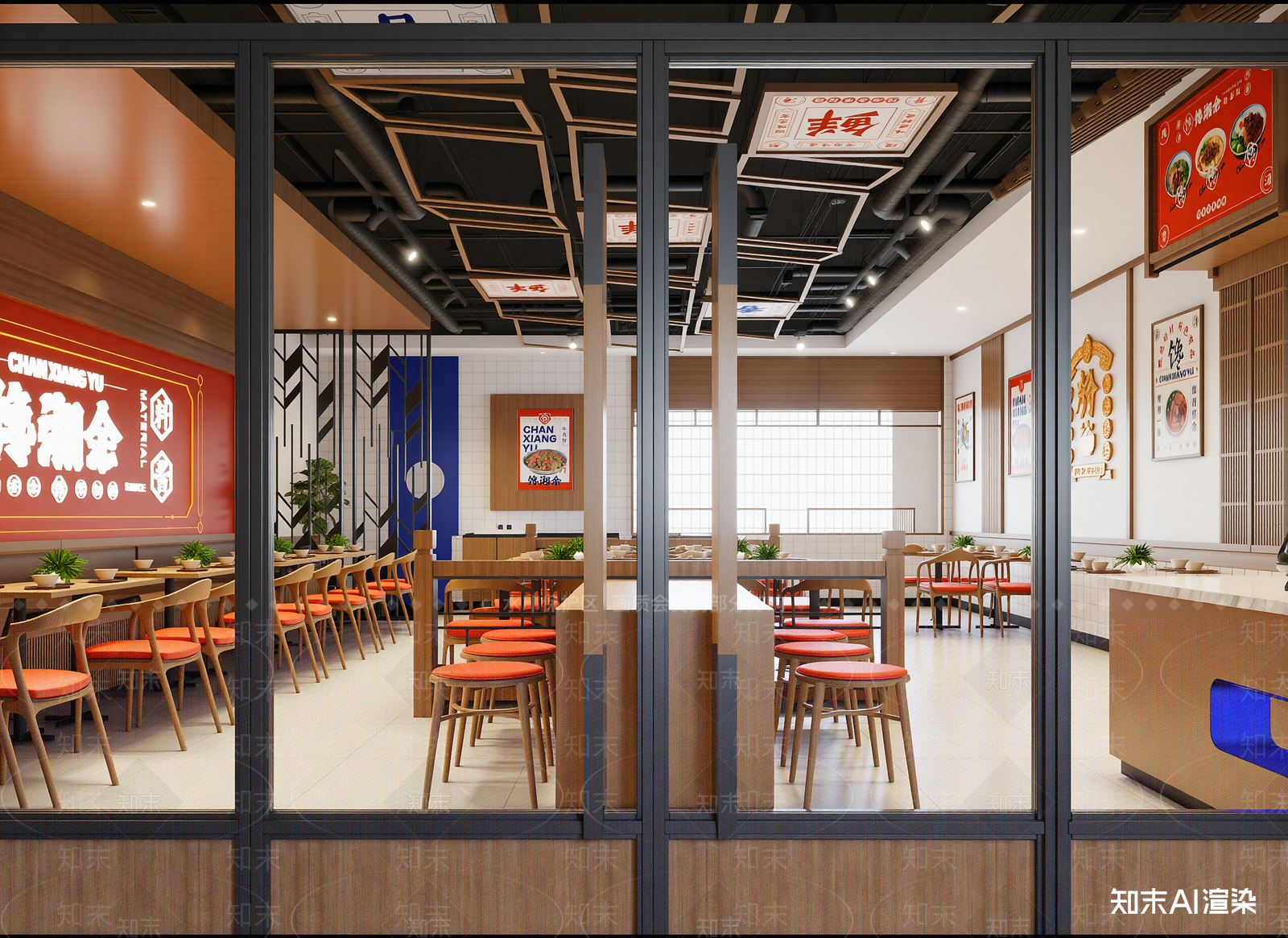 现代快餐店3D模型下载【ID:1215032781】