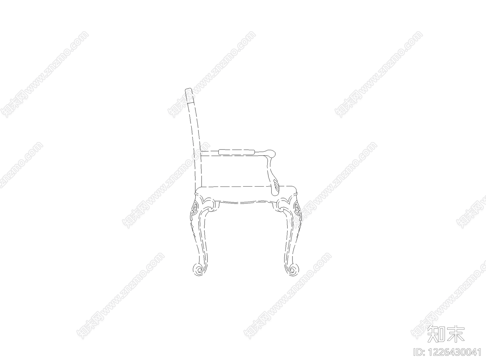 椅子cad施工图下载【ID:1226430041】