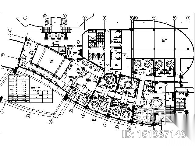 [天津]某五星级酒店中餐厅施工图施工图下载【ID:161987146】