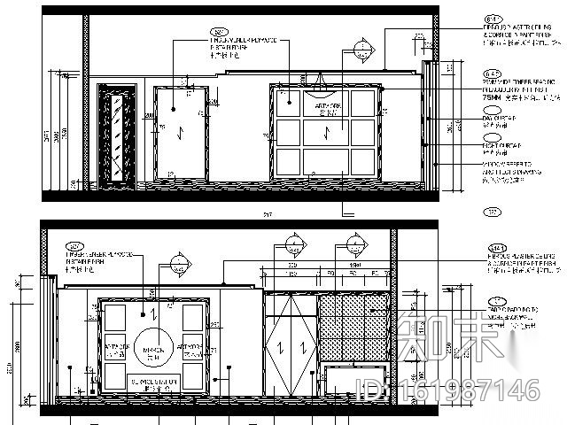 [天津]某五星级酒店中餐厅施工图cad施工图下载【ID:161987146】