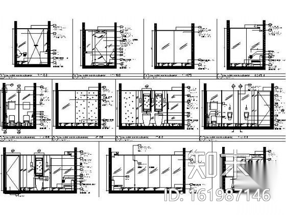 [天津]某五星级酒店中餐厅施工图cad施工图下载【ID:161987146】