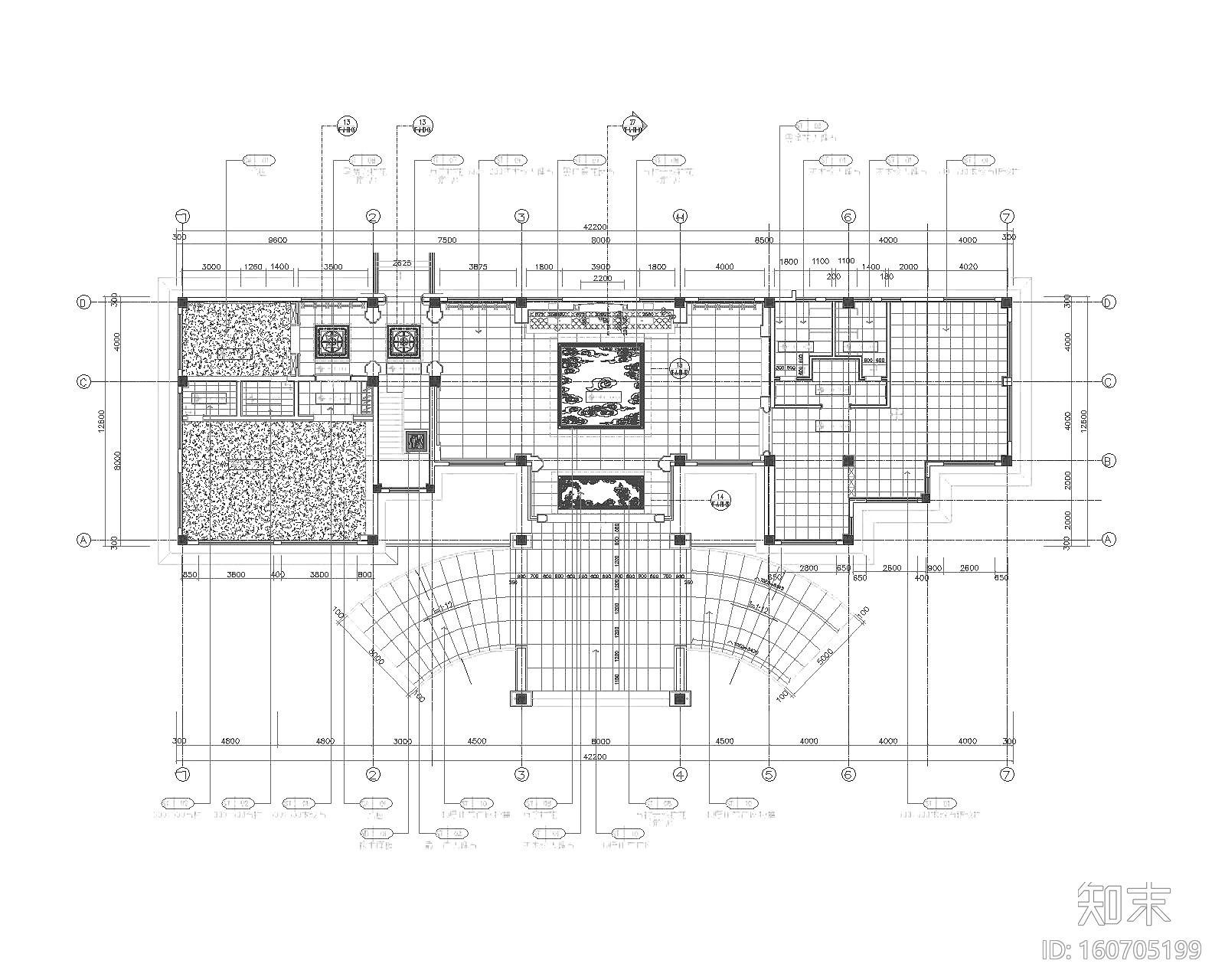 天润曲轴天福山会议中心办公空间深化施工图+高清效果图cad施工图下载【ID:160705199】