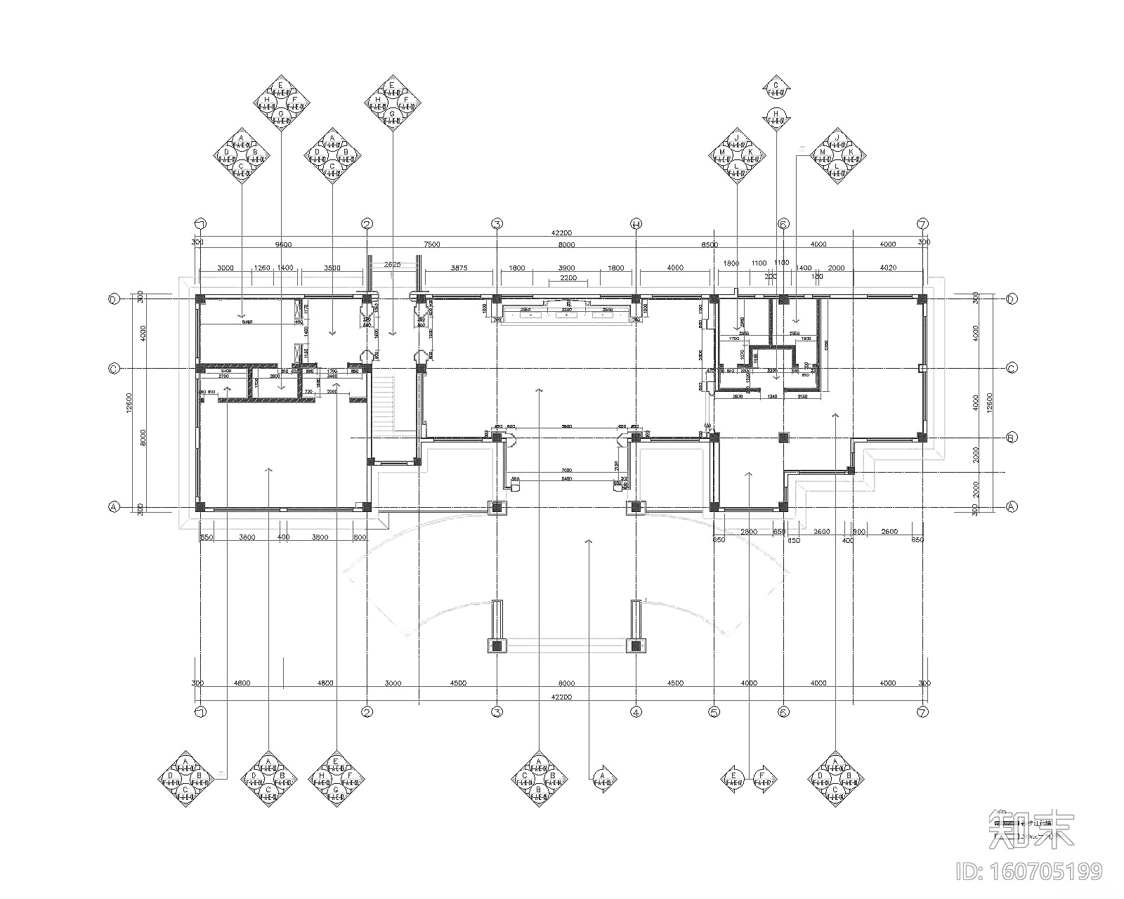 天润曲轴天福山会议中心办公空间深化施工图+高清效果图cad施工图下载【ID:160705199】