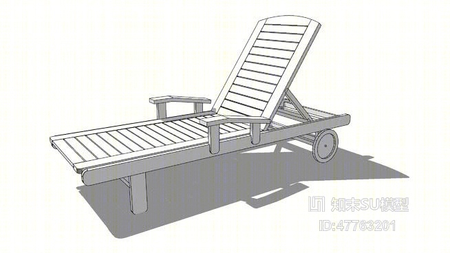 躺椅SU模型下载【ID:47763201】