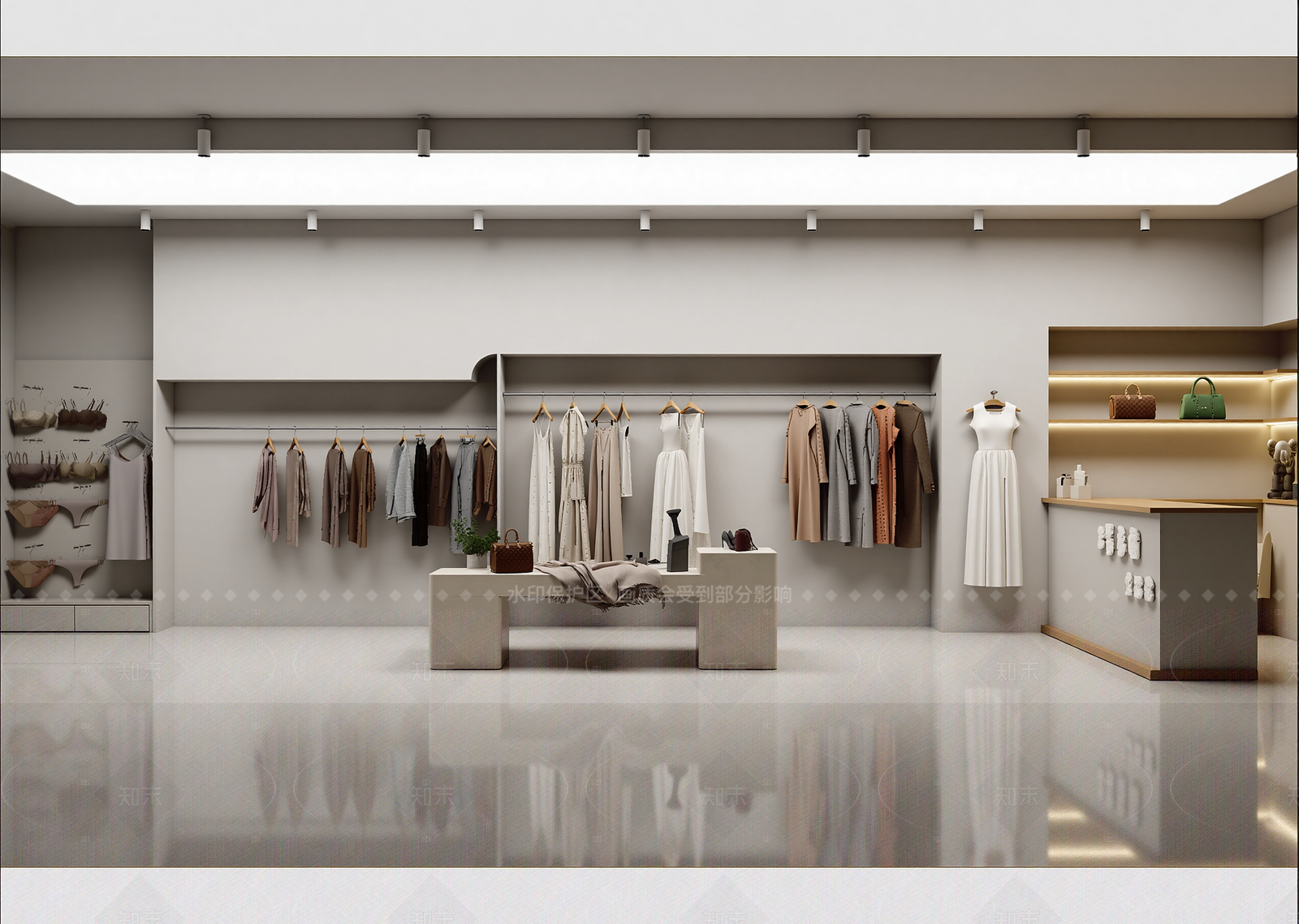 现代服装展厅3D模型下载【ID:1214945839】