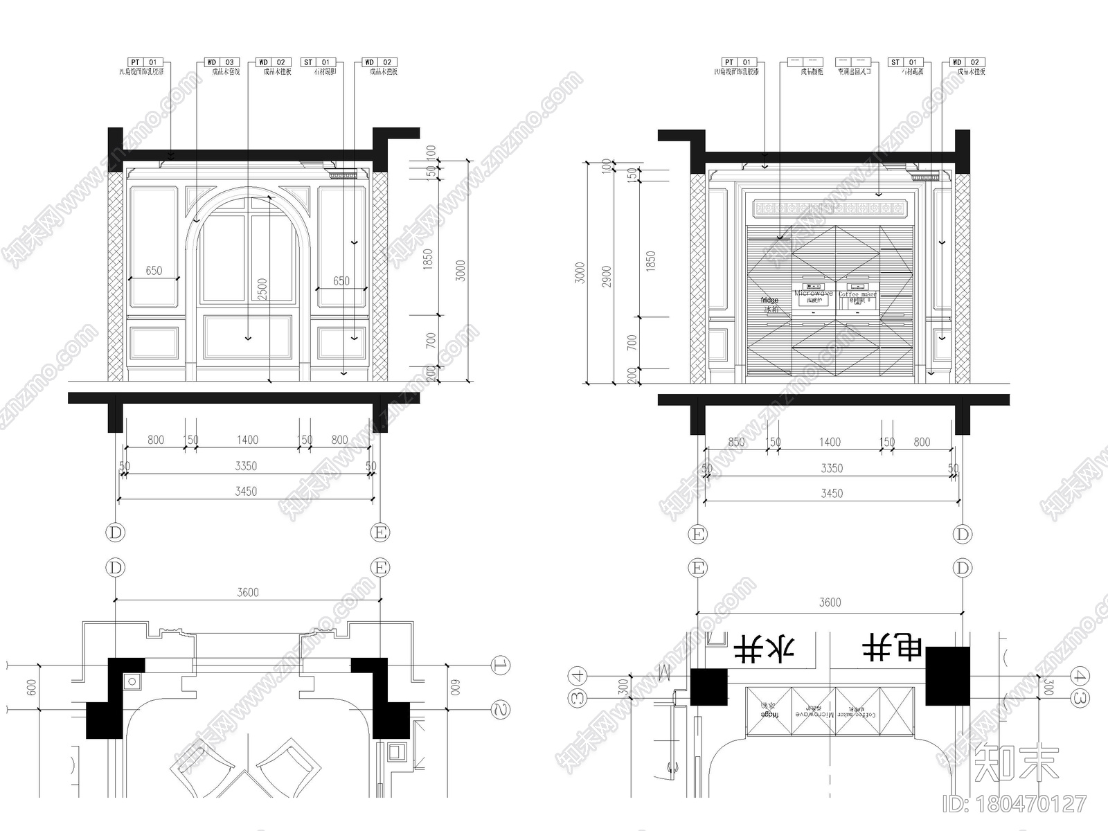 [山东]1000㎡三层五居室独栋别墅装修施工图cad施工图下载【ID:180470127】