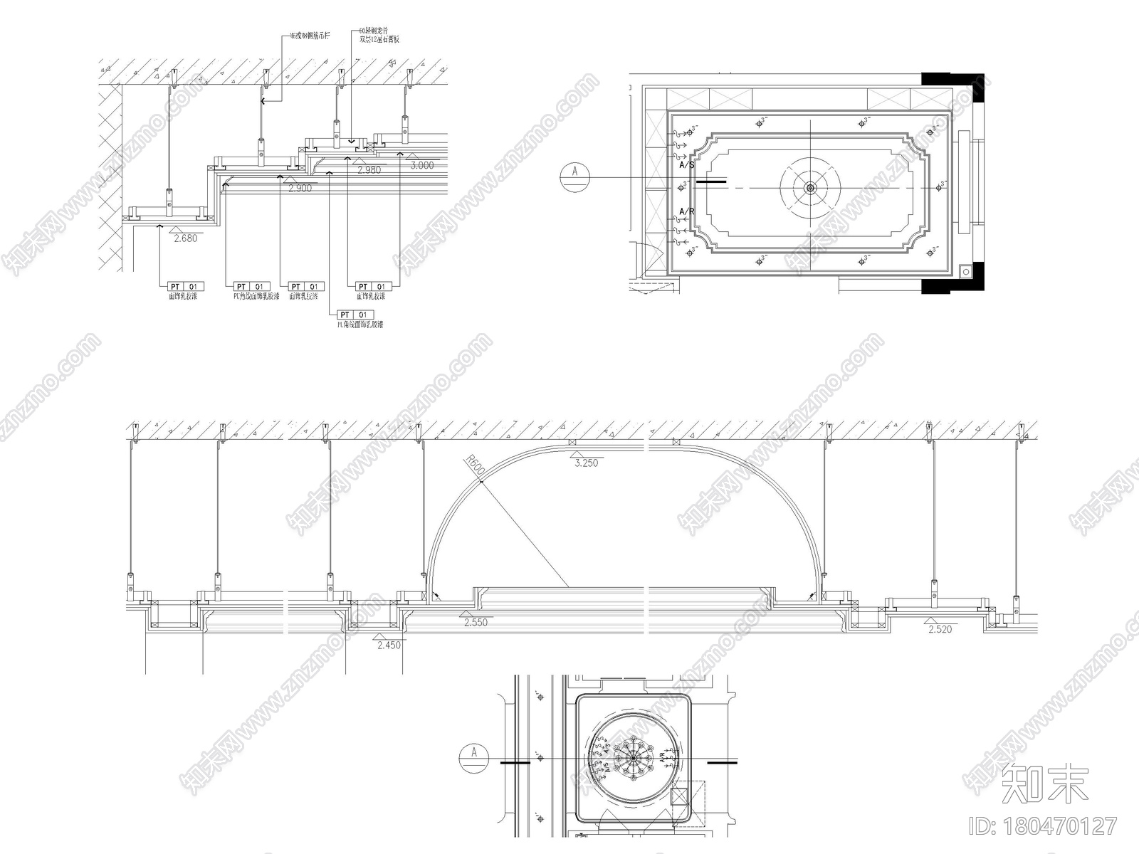 [山东]1000㎡三层五居室独栋别墅装修施工图cad施工图下载【ID:180470127】