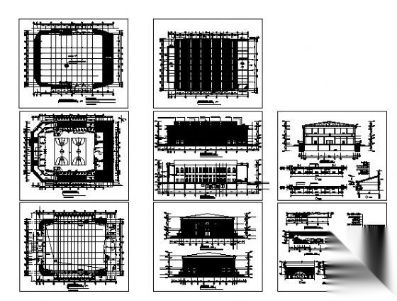 某二层篮球体育馆建筑方案图cad施工图下载【ID:151669176】