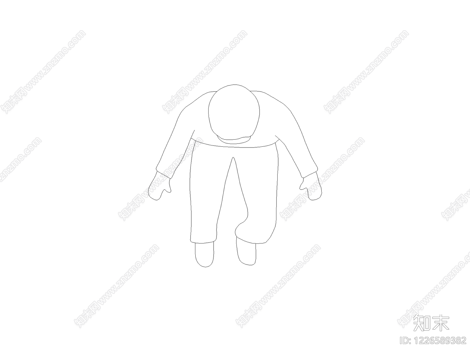 现代人物CAD图纸