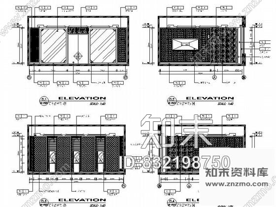 图块/节点现代会议室立面图施工图下载【ID:832198750】