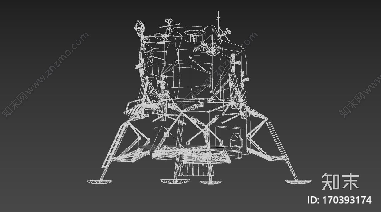 登月飞船CG模型下载【ID:170393174】