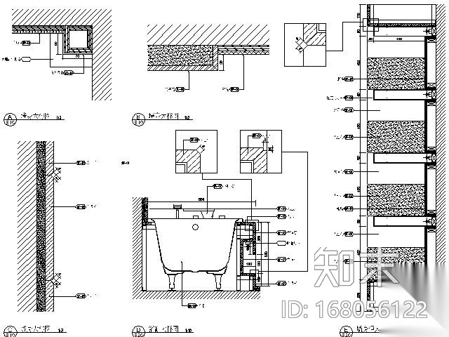 欧式华丽艺术样板房三居室施工图（含效果）cad施工图下载【ID:168056122】