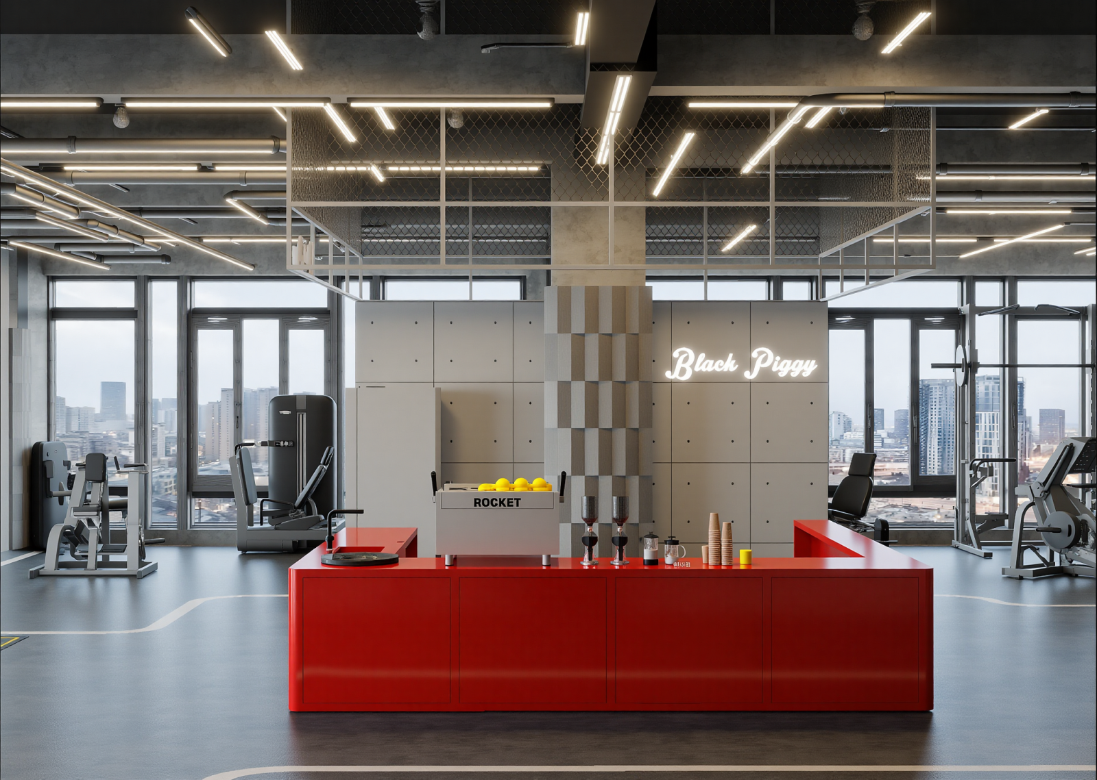 工业健身房3D模型下载【ID:1215014547】