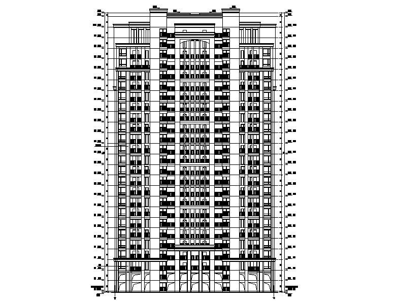 [浙江]高层塔式含跃层住宅楼建筑施工图cad施工图下载【ID:149875141】