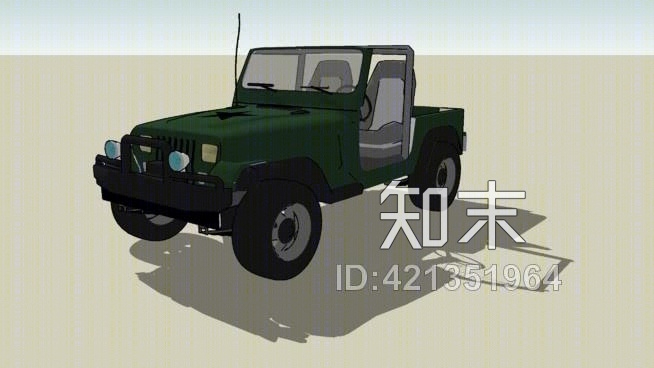 吉普车牧马人SU模型下载【ID:421351964】