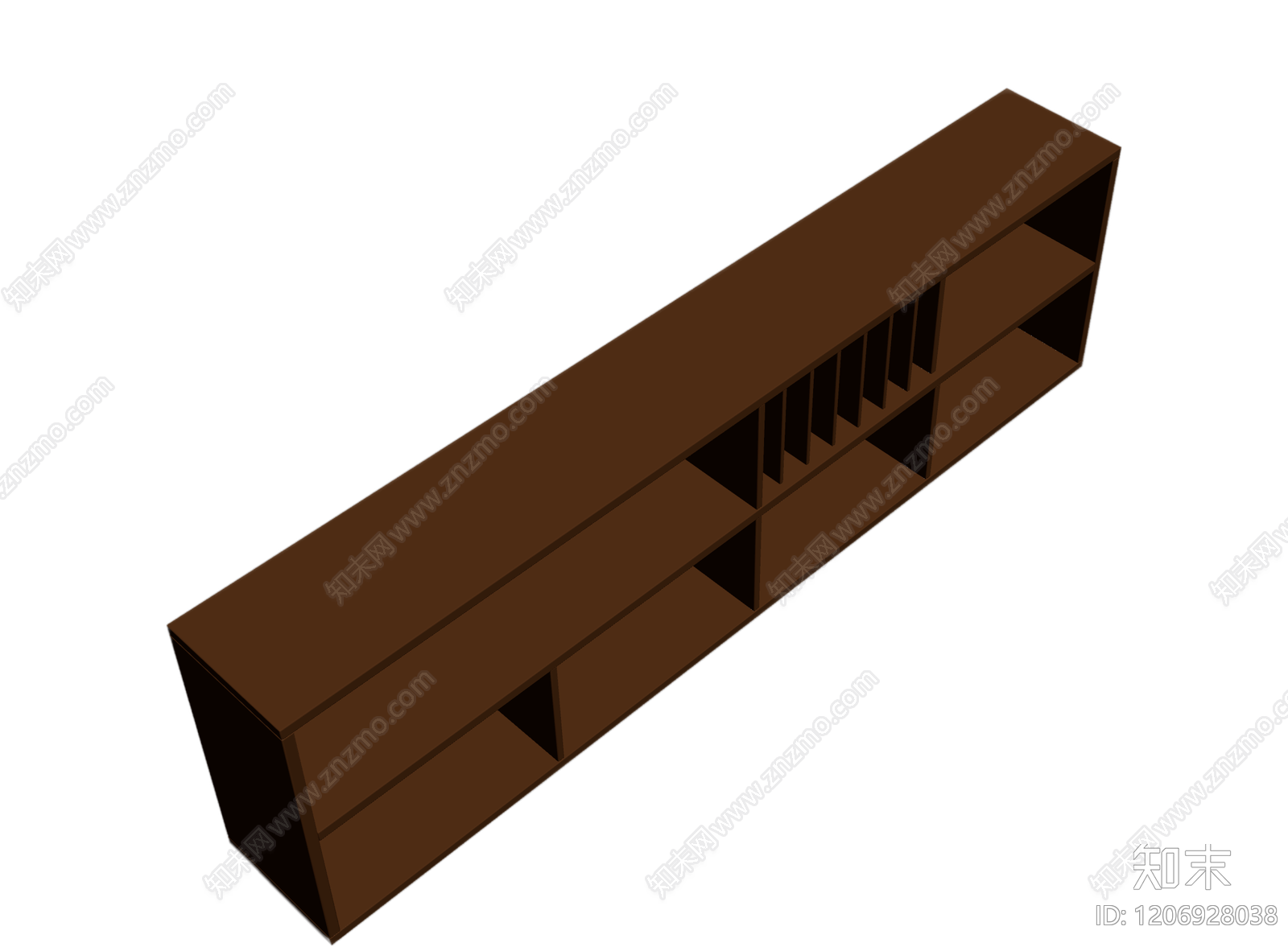深色书架柜体3D模型下载【ID:1206928038】