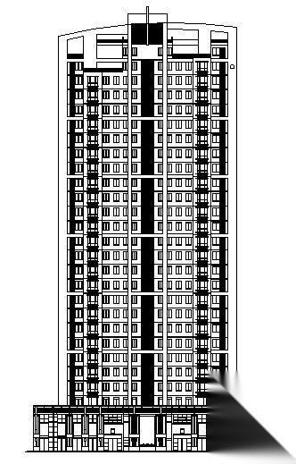 某二十六层框剪结构商住楼建筑方案图cad施工图下载【ID:149850190】