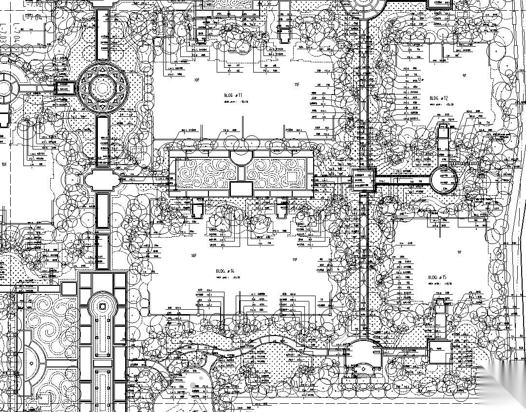 [河南]法式新古典住宅区植物CAD施工图施工图下载【ID:161035105】