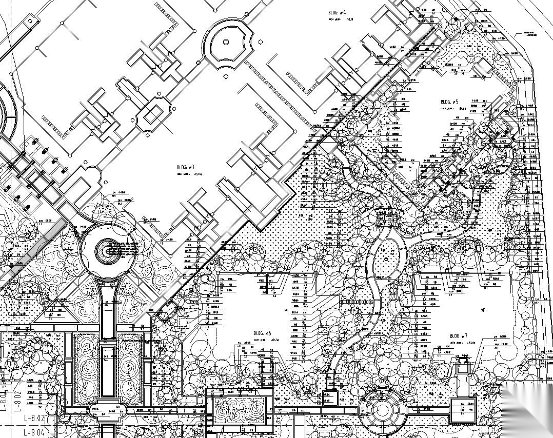 [河南]法式新古典住宅区植物CAD施工图施工图下载【ID:161035105】