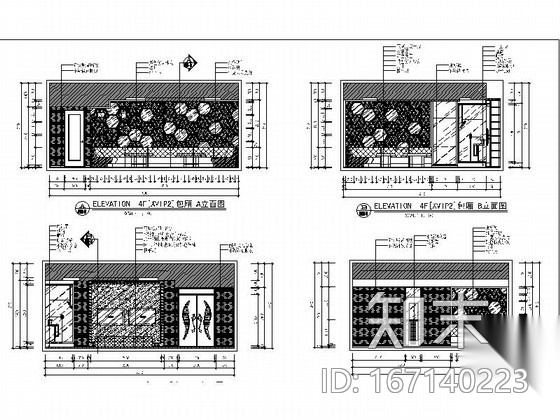 [广东]豪华娱乐KTV包厢室内设计施工图（含效果）cad施工图下载【ID:167140223】