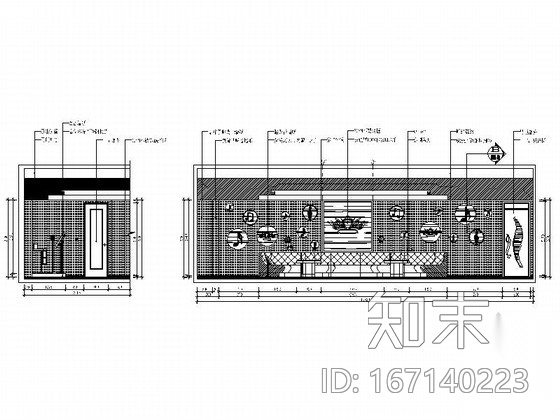 [广东]豪华娱乐KTV包厢室内设计施工图（含效果）cad施工图下载【ID:167140223】