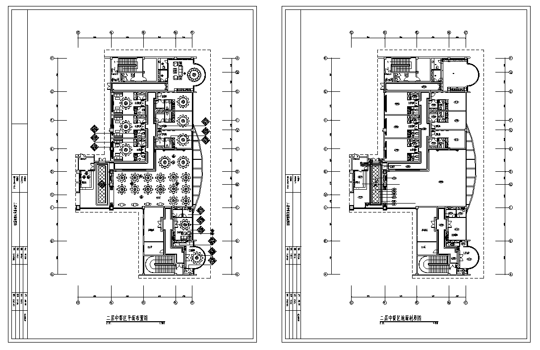 某1000平米中餐厅室内装修装饰设计竣工图（90张）cad施工图下载【ID:161750120】