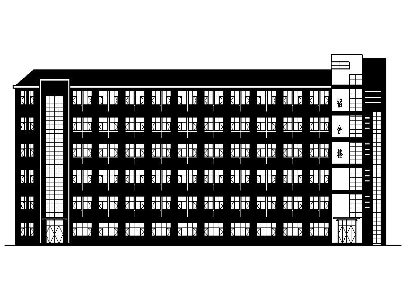 [宁夏]经典学院风格中学宿舍楼建筑施工图施工图下载【ID:151544127】