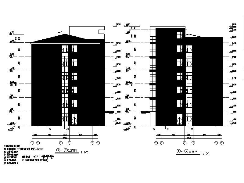 [宁夏]经典学院风格中学宿舍楼建筑施工图施工图下载【ID:151544127】