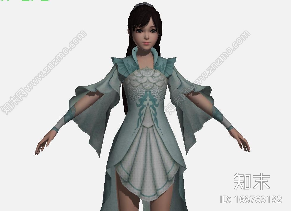 古装美女CG模型下载【ID:168783132】