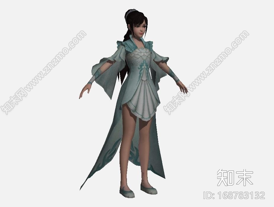 古装美女CG模型下载【ID:168783132】