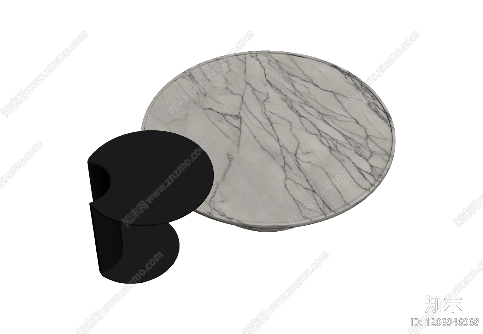 大理石茶几组合3D模型下载【ID:1206946968】