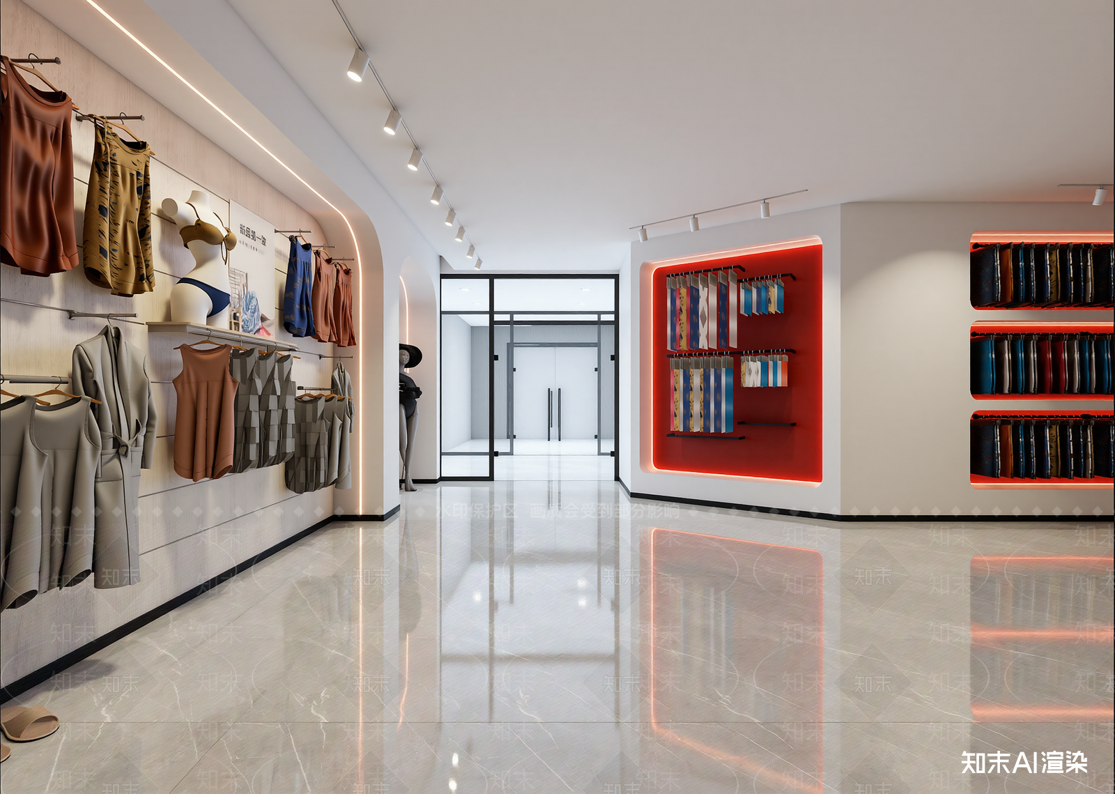 现代服装店3D模型下载【ID:1214804247】