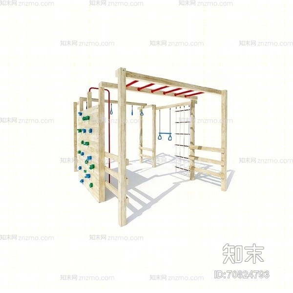 木艺攀爬墙3D模型下载【ID:70824793】