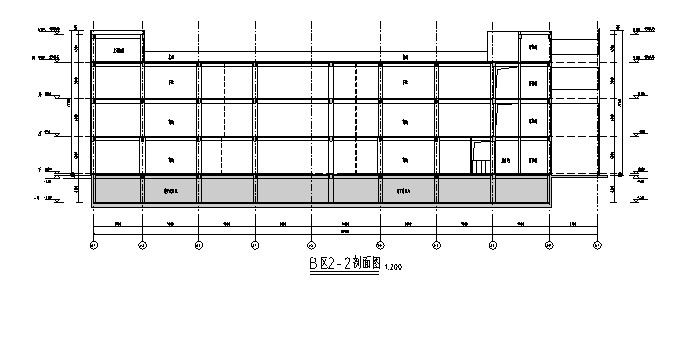 [浙江]多层框架结构多功能商业建筑施工图cad施工图下载【ID:151453130】