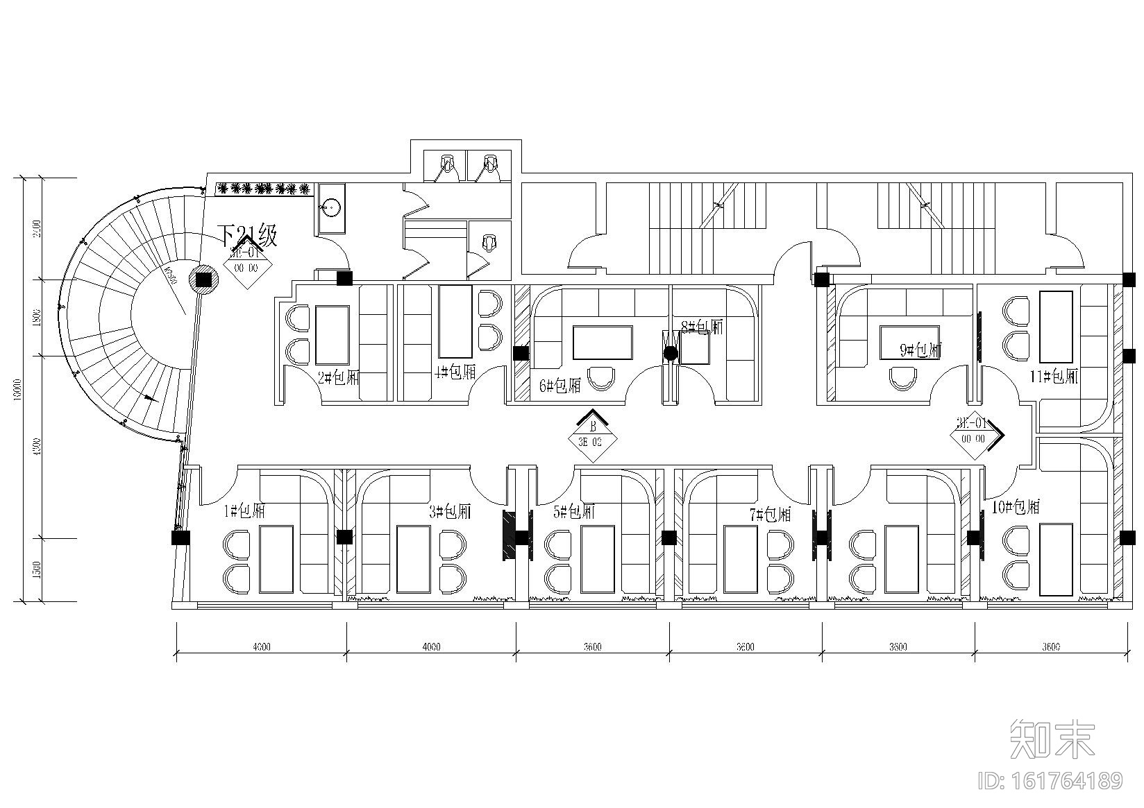 东方威尼斯咖啡厅室内装修施工图cad施工图下载【ID:161764189】