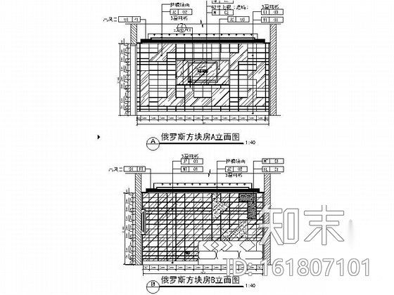 [上海]精品高档娱乐KTV全套施工图cad施工图下载【ID:161807101】