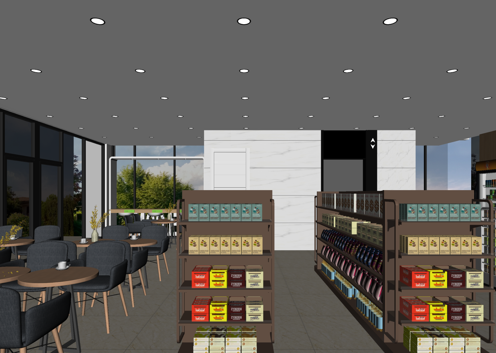 现代奶茶店3D模型下载【ID:1214695820】