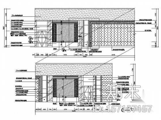 [吉林]特色蒙古族风情五星级酒店宴会厅室内装修施工图（...施工图下载【ID:167137157】