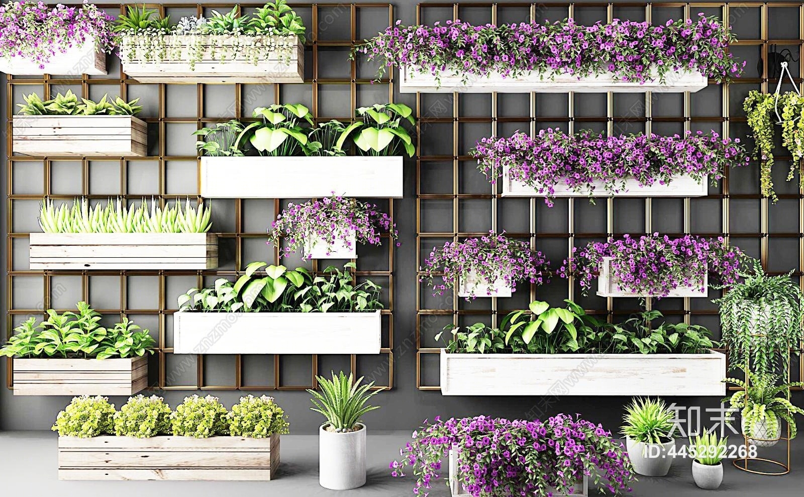 现代绿植花草3D模型下载【ID:445292268】
