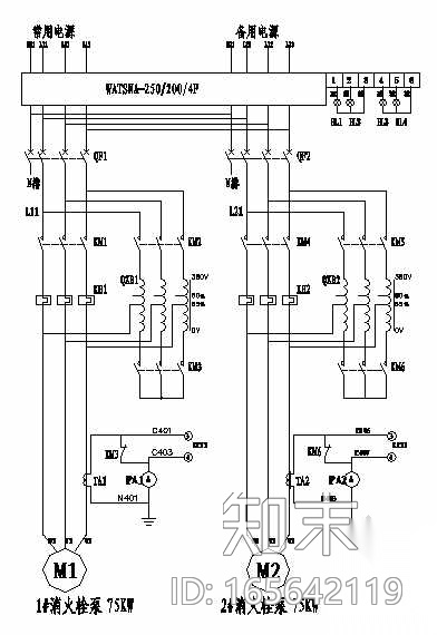 消火栓自耦降压启动柜整套图cad施工图下载【ID:165642119】