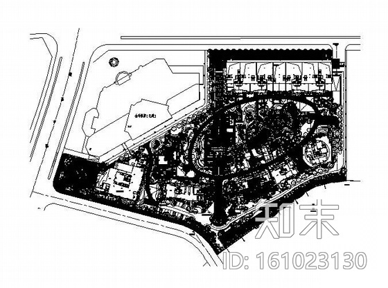 某高档小区总平面图施工图下载【ID:161023130】