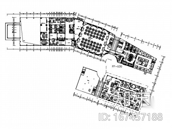 [重庆]某酒店海鲜城贵宾包房施工图cad施工图下载【ID:167457188】