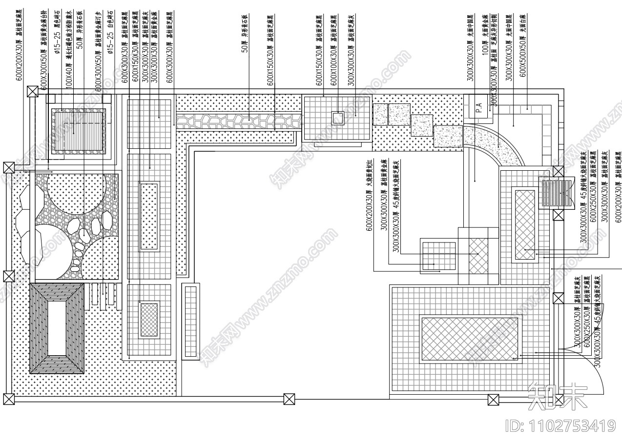 湖南现代法欧中式古典别墅庭院景观施工图施工图下载【ID:1102753419】