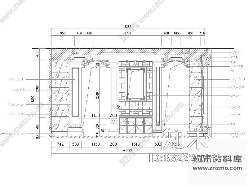 图块/节点客厅立面图Icad施工图下载【ID:832225778】