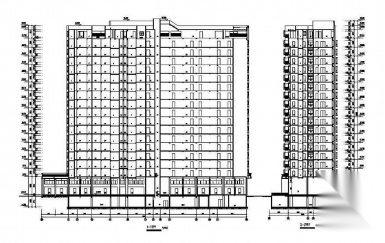 [东莞]某十八层商住楼建筑施工图(有总平)cad施工图下载【ID:165135185】