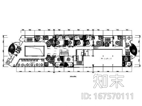 某餐厅平面设计图cad施工图下载【ID:167570111】