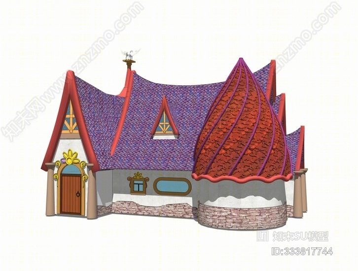 儿童童话城堡SU模型下载【ID:333817744】